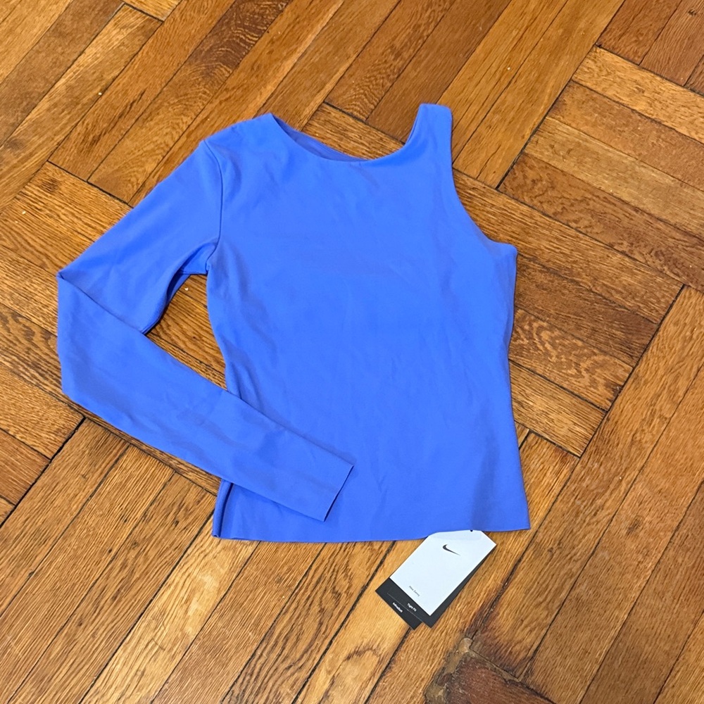 Nike Zenvy Asymmetrical Women's Vibrant Blue Long Sleeve Top